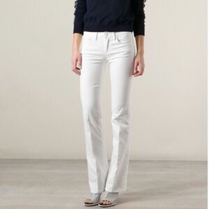 Tory Burch Classic Boot White Jeans 25 (E1)